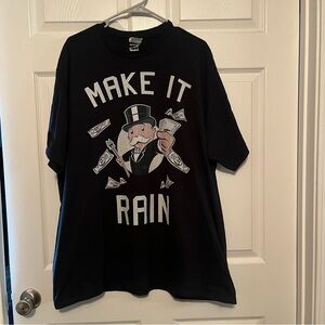 Black Monopoly "Make it Rain" casual tee